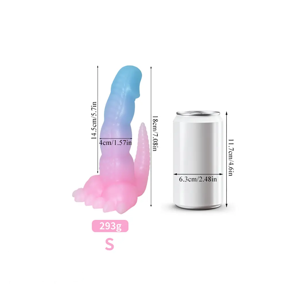 7.08in 9.05in Dinosaur Luminous Monster Soft Female Glowing Dildo
