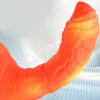 7.08in 9.05in Uncut Big Monster Animal Soft Silicone Luminous Dildo