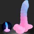 7.08in 9.05in Uncut Big Monster Animal Soft Silicone Luminous Dildo