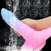 7.08in 9.05in Uncut Big Monster Animal Soft Silicone Luminous Dildo