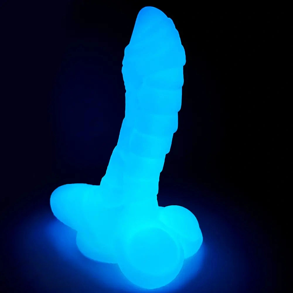 7.08in 9.05in Uncut Big Monster Animal Soft Silicone Luminous Dildo