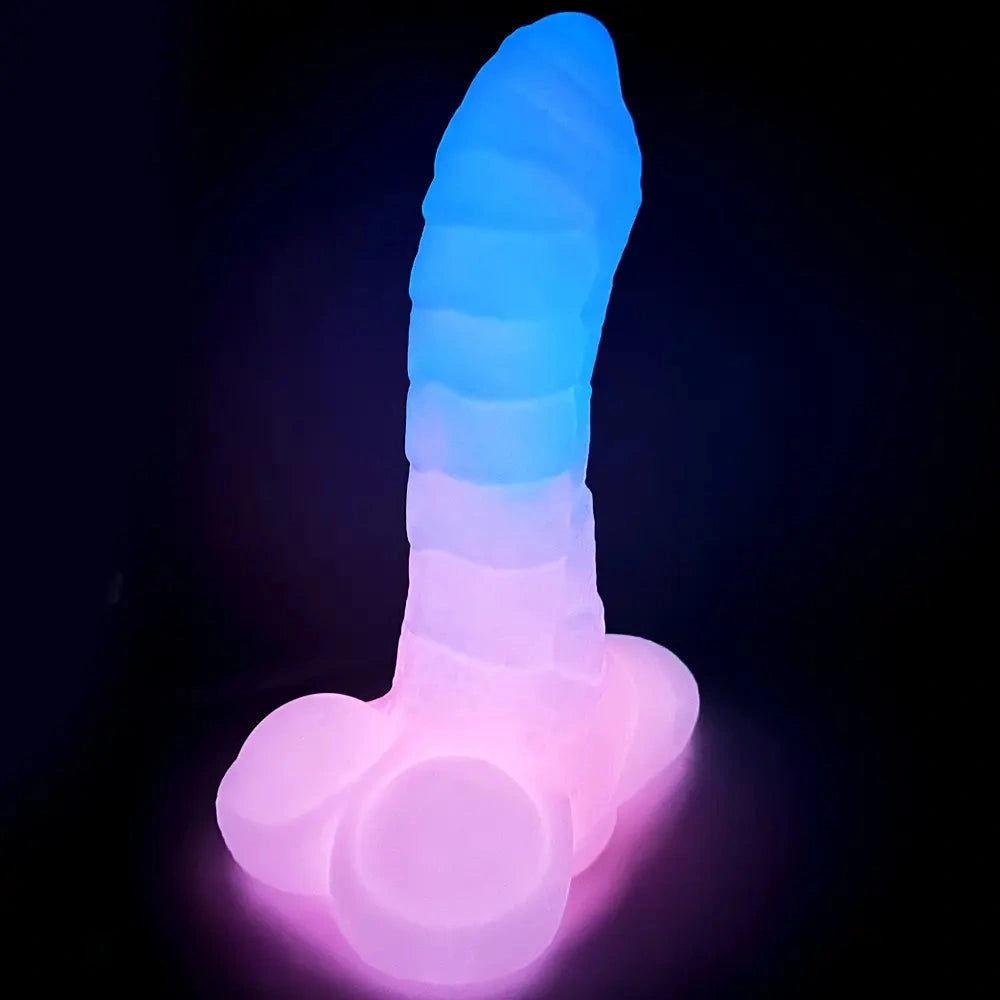 7.08in 9.05in Uncut Big Monster Animal Soft Silicone Luminous Dildo