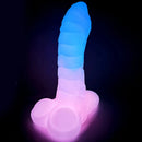 7.08in 9.05in Uncut Big Monster Animal Soft Silicone Luminous Dildo