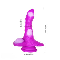 7.08in 9.05in Uncut Big Monster Animal Soft Silicone Luminous Dildo