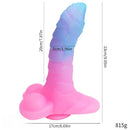7.08in 9.05in Uncut Big Monster Animal Soft Silicone Luminous Dildo
