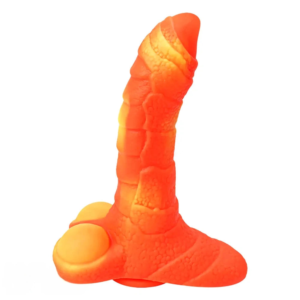 7.08in 9.05in Uncut Big Monster Animal Soft Silicone Luminous Dildo