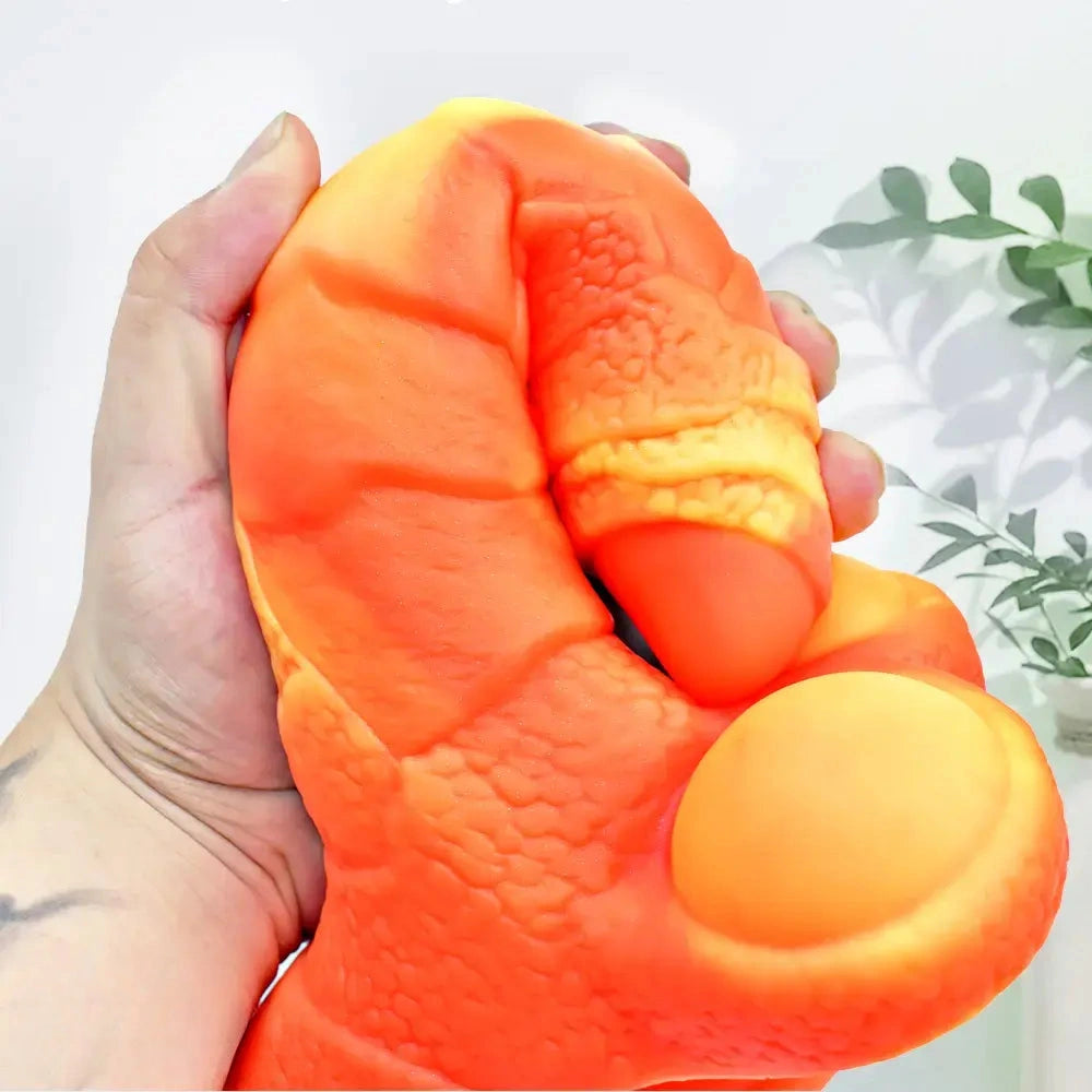 7.08in 9.05in Uncut Big Monster Animal Soft Silicone Luminous Dildo