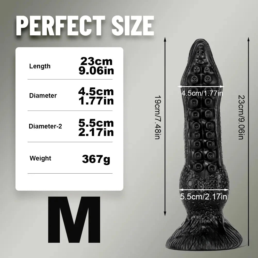 7.08in 9.06in 10.24in 11.81in Big Fantasy Tentacle Octopus PVC Dildo