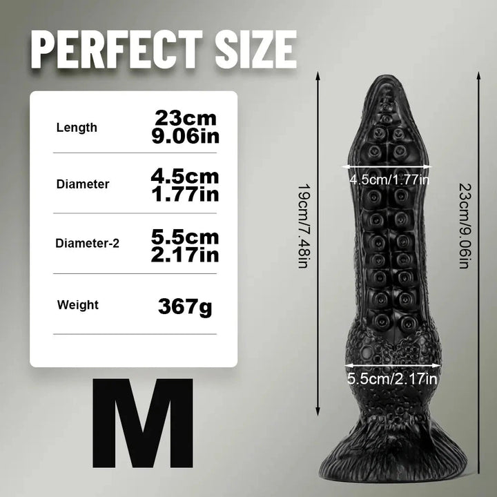 7.08in 9.06in 10.24in 11.81in Big Fantasy Tentacle Octopus PVC Dildo
