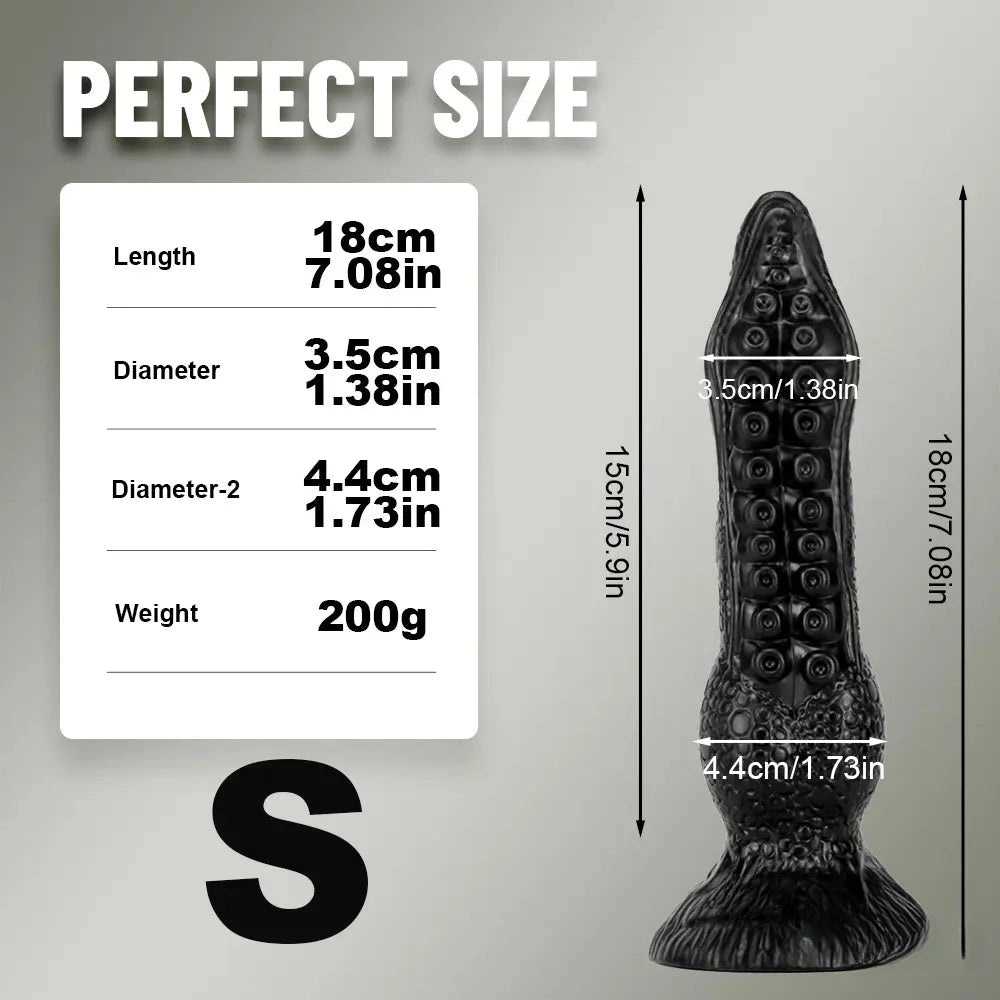 7.08in 9.06in 10.24in 11.81in Big Fantasy Tentacle Octopus PVC Dildo