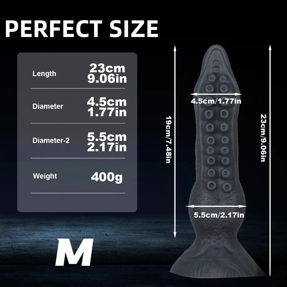 7.08in 9.06in 10.24in 11.81in Octopus Tentacles Odd Silicone Soft Dildo