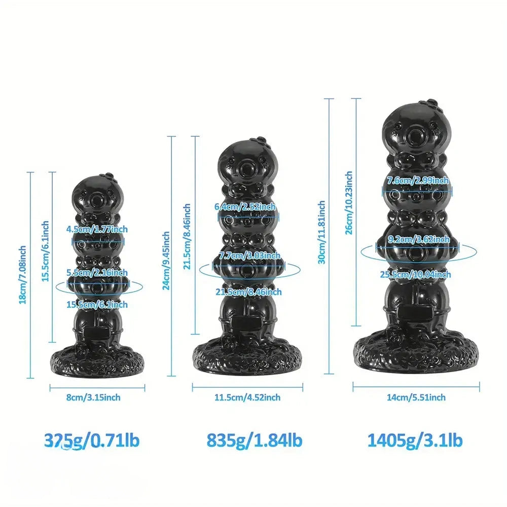 7.08in 9.45in 11.81in PVC Octopus Balls Anal Plug Special-shaped Big Dildo