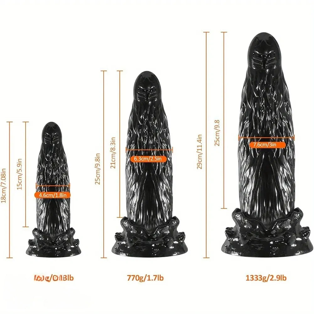 7.08in 9.8in 11.4in Monster Huge Fantasy Butt Plug Dildo For Anal Stretcher