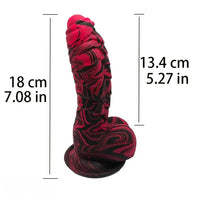 7.08in Caterpillar Scale Realistic Uncut Fantasy Dildo Female Masturbator