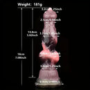 7.08in Dog Animal Knot Dildo Silicone Soft Sex Toy For G Spot Prostate