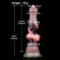 7.08in Dog Animal Knot Dildo Silicone Soft Sex Toy For G Spot Prostate