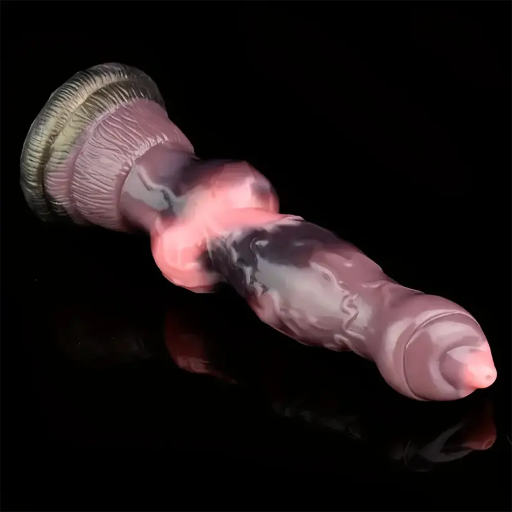 7.08in Dog Animal Knot Dildo Silicone Soft Sex Toy For G Spot Prostate