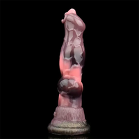 7.08in Dog Animal Knot Dildo Silicone Soft Sex Toy For G Spot Prostate