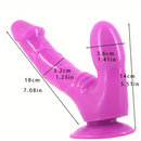 7.08in Double Sided Real Lifelike PVC Dildo For Vaginal Massage
