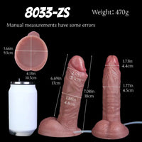 7.08in Dual Layer Silicone Squirting Soft Dildo For Female Prostate Stimulation