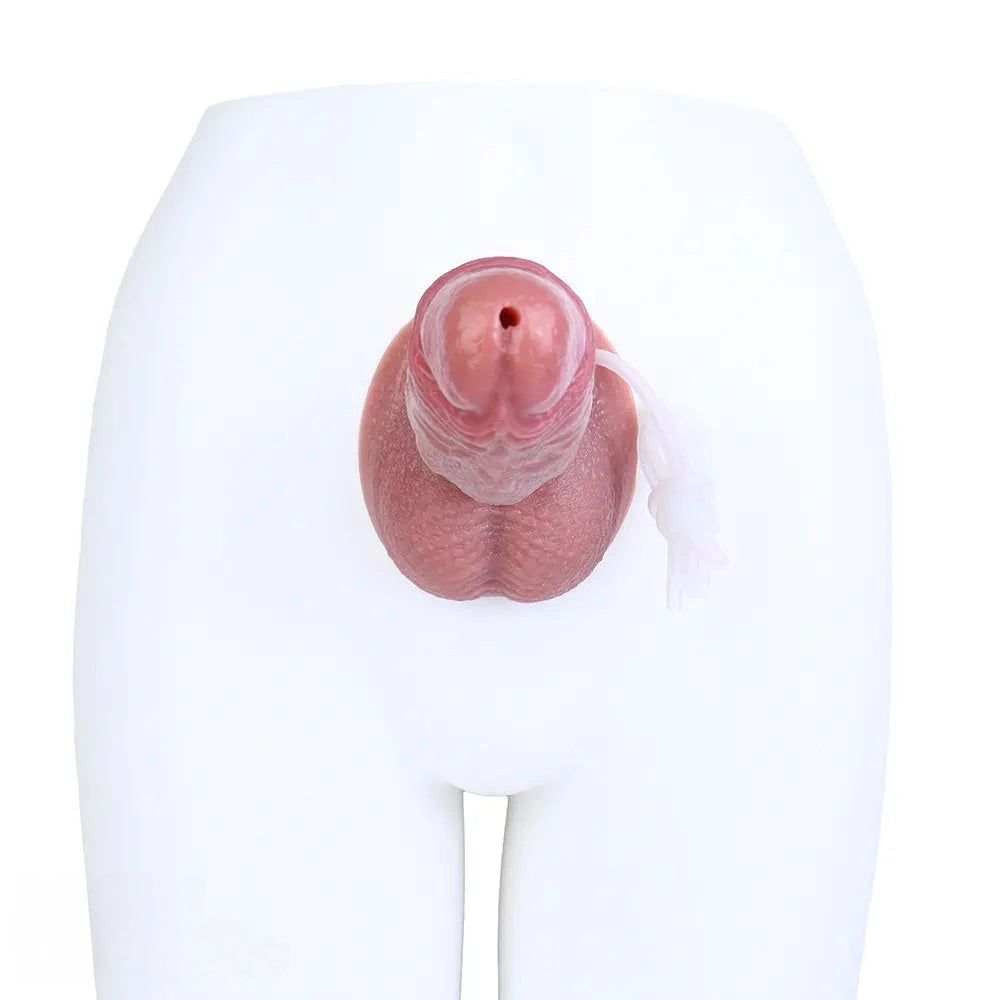7.08in Dual Layer Silicone Squirting Soft Dildo For Female Prostate Stimulation