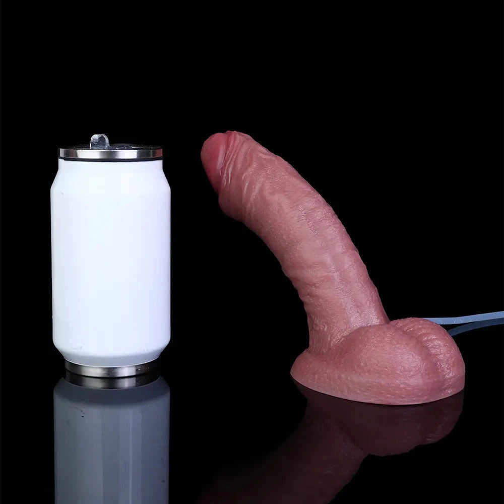 7.08in Dual Layer Silicone Squirting Soft Dildo For Female Prostate Stimulation