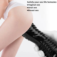 7.08in Fantasy Black Spiked Thick Dildo For Anal Vaginal Expansion