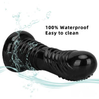 7.08in Fantasy Black Spiked Thick Dildo For Anal Vaginal Expansion