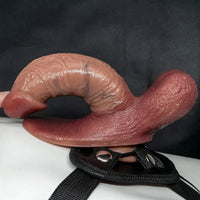 7.08in Fantasy Realistic Strap on Silicone Dual Layer Dildo For Women Intimate