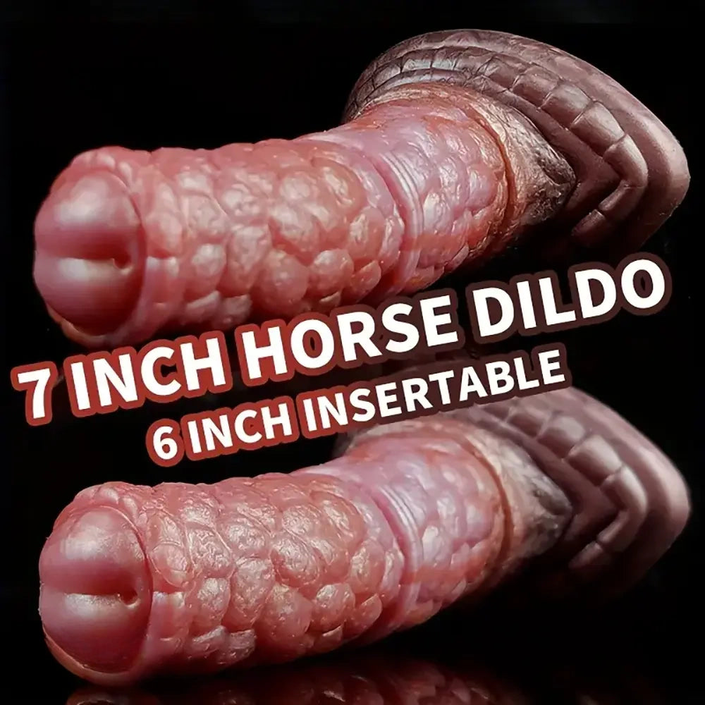 7.08in Fantasy Silicone Soft Dildo Scale Animal Penis Female Masturbator
