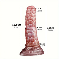 7.08in Fantasy Silicone Soft Dildo Scale Animal Penis Female Masturbator