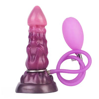 7.08in Fantasy Soft Cock Squeeze Inflatable Alien Penis Dildo For Women