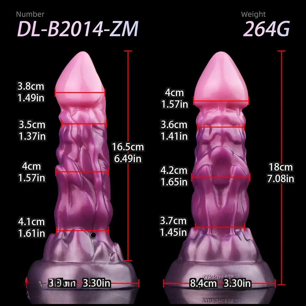 7.08in Fantasy Soft Cock Squeeze Inflatable Alien Penis Dildo For Women