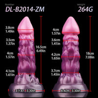 7.08in Fantasy Soft Cock Squeeze Inflatable Alien Penis Dildo For Women
