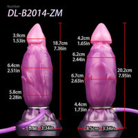7.08in Fantasy Soft Cock Squeeze Inflatable Alien Penis Dildo For Women