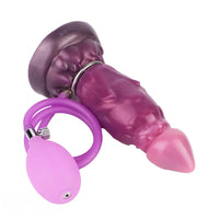 7.08in Fantasy Soft Cock Squeeze Inflatable Alien Penis Dildo For Women