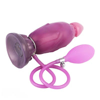 7.08in Fantasy Soft Cock Squeeze Inflatable Alien Penis Dildo For Women