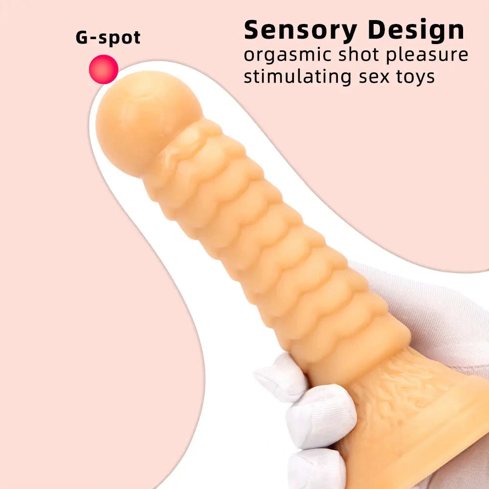 7.08in Fantasy Women Men Dildo Adult Sex Toy For Anal Vaginal Orgasm
