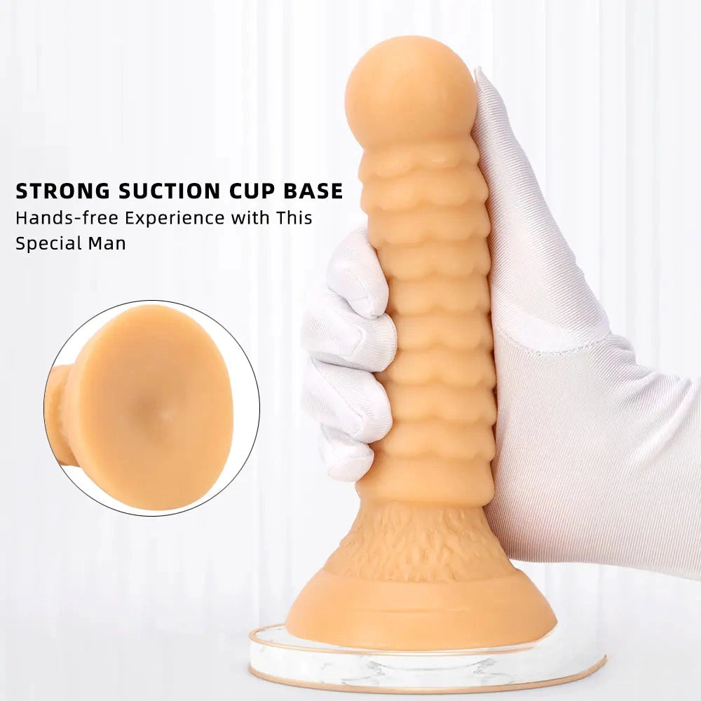 7.08in Fantasy Women Men Dildo Adult Sex Toy For Anal Vaginal Orgasm