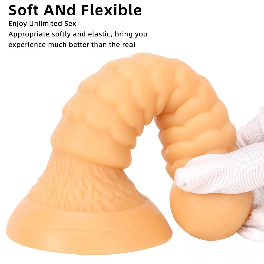 7.08in Fantasy Women Men Dildo Adult Sex Toy For Anal Vaginal Orgasm