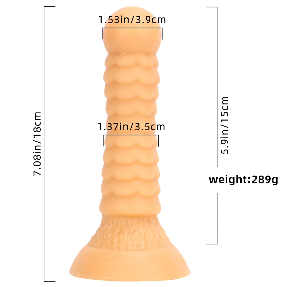 7.08in Fantasy Women Men Dildo Adult Sex Toy For Anal Vaginal Orgasm