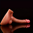 7.08in Flexible Silicone Soft Dildo With Sex Torso For Female Masturbation