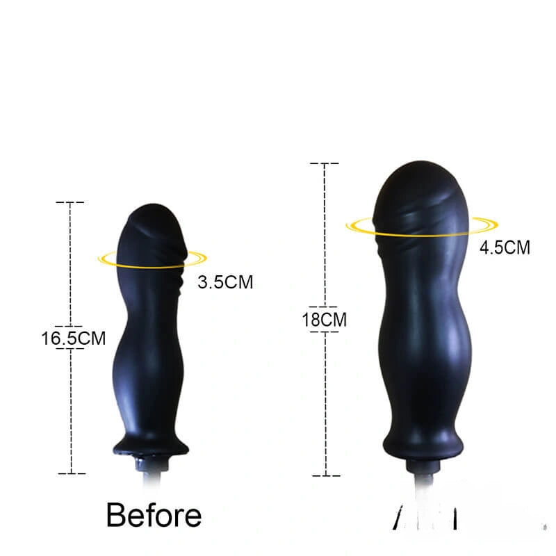 7.08in Inflatable Dildo Anal Sex Toy For Vaginal Masturbation