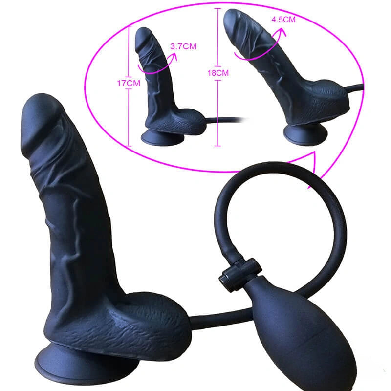 7.08in Inflatable Dildo For Stimulation Love Feeling Sex Toy