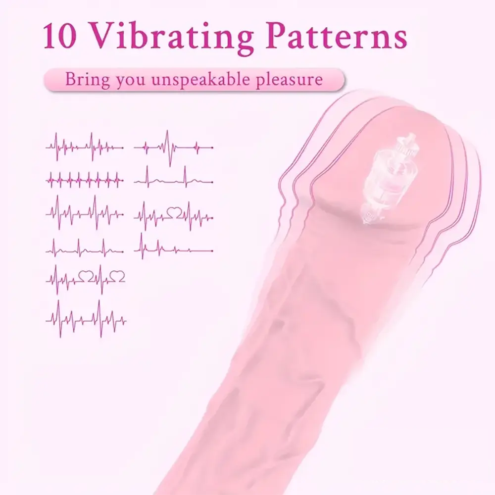 7.08in Liquid Silicone Bendable Soft Vibrating Dildo For Women
