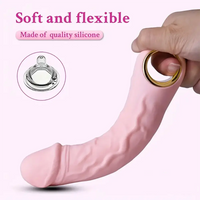 7.08in Liquid Silicone Bendable Soft Vibrating Dildo For Women