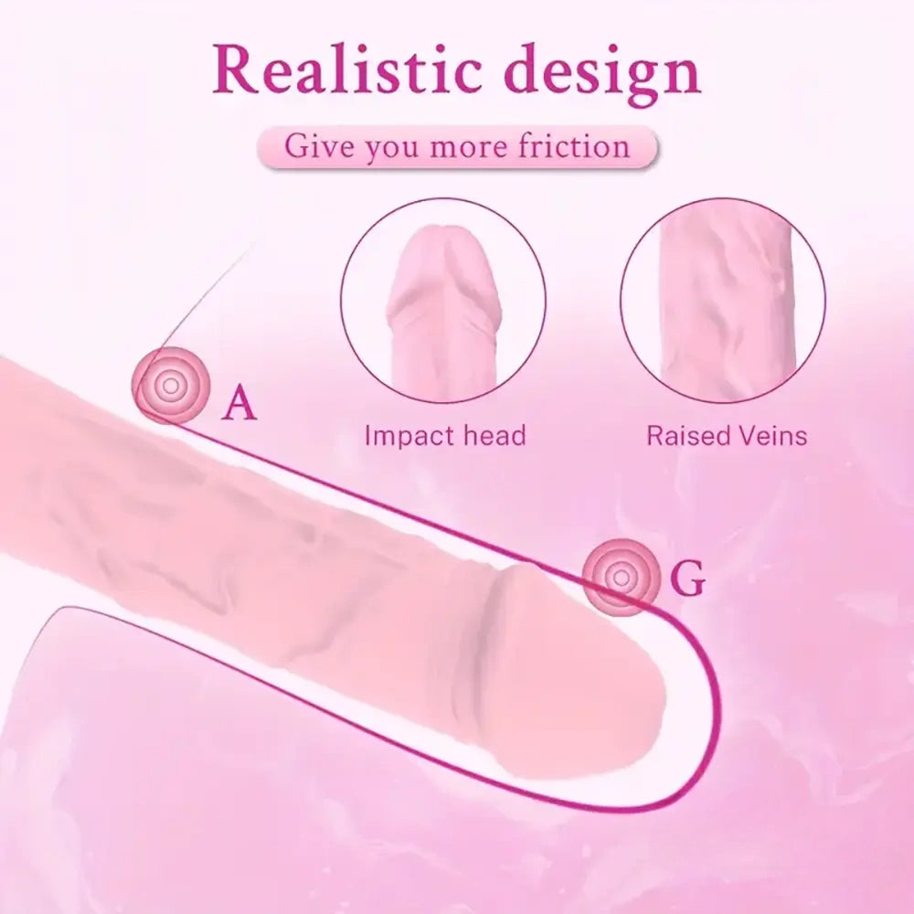 7.08in Liquid Silicone Bendable Soft Vibrating Dildo For Women
