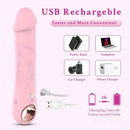 7.08in Liquid Silicone Bendable Soft Vibrating Dildo For Women
