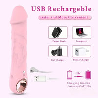7.08in Liquid Silicone Bendable Soft Vibrating Dildo For Women