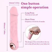 7.08in Liquid Silicone Bendable Soft Vibrating Dildo For Women